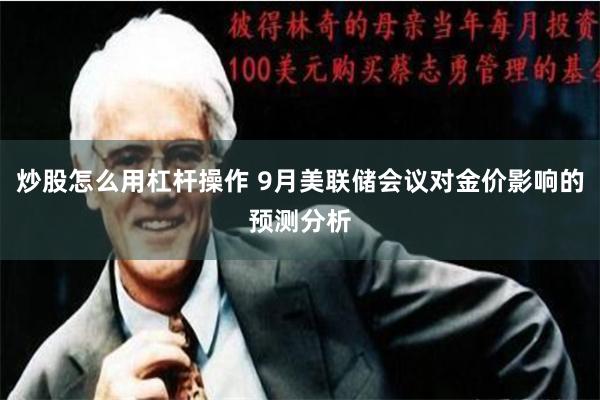 炒股怎么用杠杆操作 9月美联储会议对金价影响的预测分析